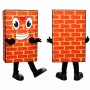 Brick Wall Mascot Costume Adult Cartoon Block Character Suit Full Body – Advertising Event Promotion Outfit