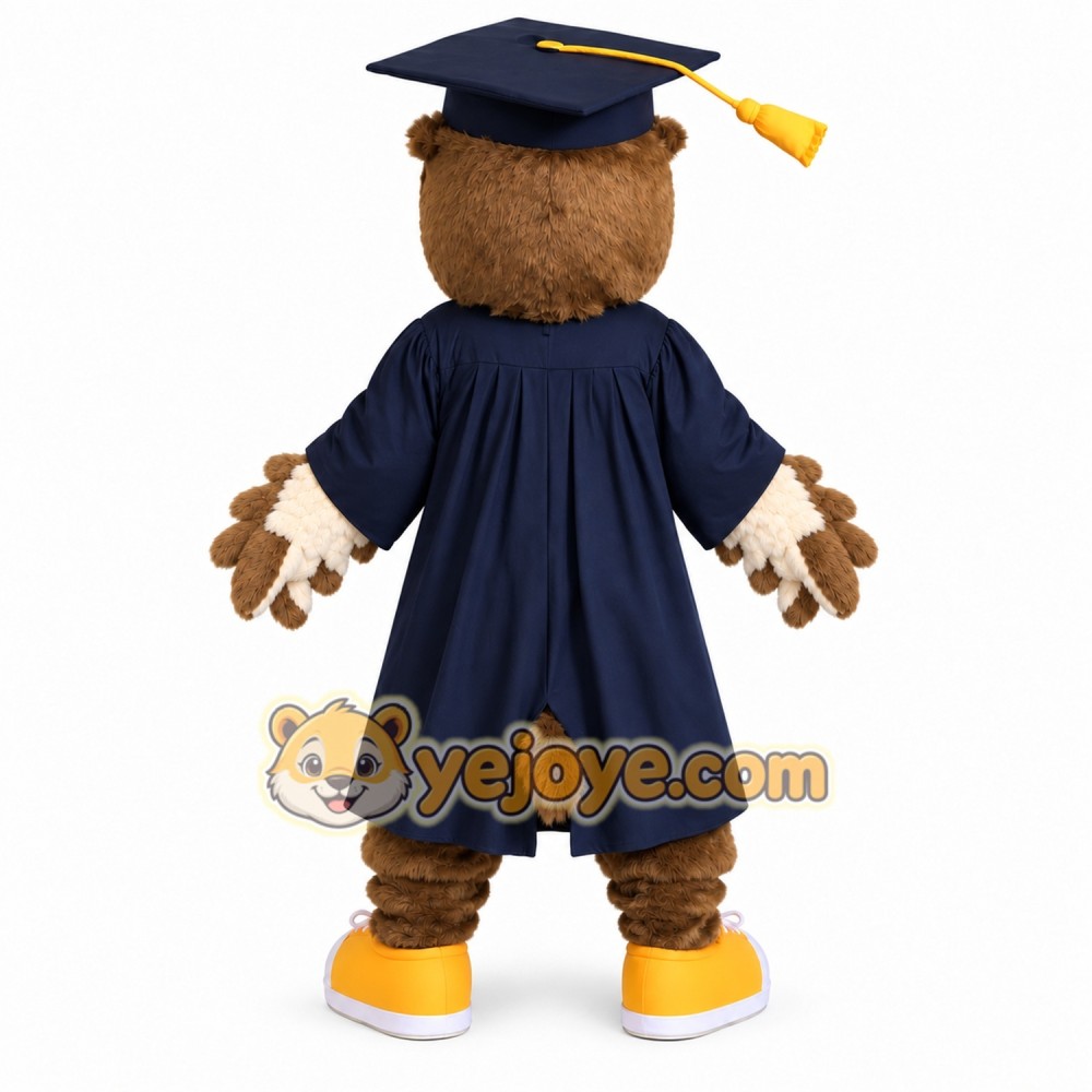 Owl Mascot Costume Adult Graduation Scholar Character Suit with Cap & Gown Full Body – School Event Promotion Outfit Owl Mascot Costume Adult Graduation Scholar Character Suit with Cap & Gown Full Body – School Event Promotion Outfit