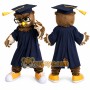 Owl Mascot Costume Adult Graduation Scholar Character Suit with Cap & Gown Full Body – School Event Promotion Outfit