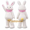 White Bunny Mascot Costume Adult Cute Rabbit Character Suit Full Body with Pink Scarf – Easter Party Event Promotion Outfit White Bunny Mascot Costume Adult Cute Rabbit Character Suit Full Body with Pink Scarf – Easter Party Event Promotion Outfit