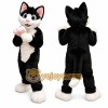 Black & White Cat Mascot Costume Adult Full Body Cartoon Animal Suit for Events & Parties