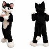 Black & White Cat Mascot Costume Adult Full Body Cartoon Animal Suit for Events & Parties