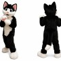 Black & White Cat Mascot Costume Adult Full Body Cartoon Animal Suit for Events & Parties