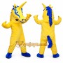 Yellow Unicorn Mascot Costume Adult Full Body Animal Suit for Events Parties & Promotions