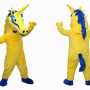 Yellow Unicorn Mascot Costume Adult Full Body Animal Suit for Events Parties & Promotions