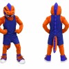 Orange Dinosaur Mascot Costume Adult Full Body Muscle Animal Suit with Sports Outfit for Events & Promotions