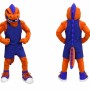 Orange Dinosaur Mascot Costume Adult Full Body Muscle Animal Suit with Sports Outfit for Events & Promotions