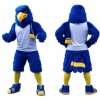 Blue Eagle Mascot Costume Adult Full Body Bird Character Suit with Sports Style for Events & Promotions