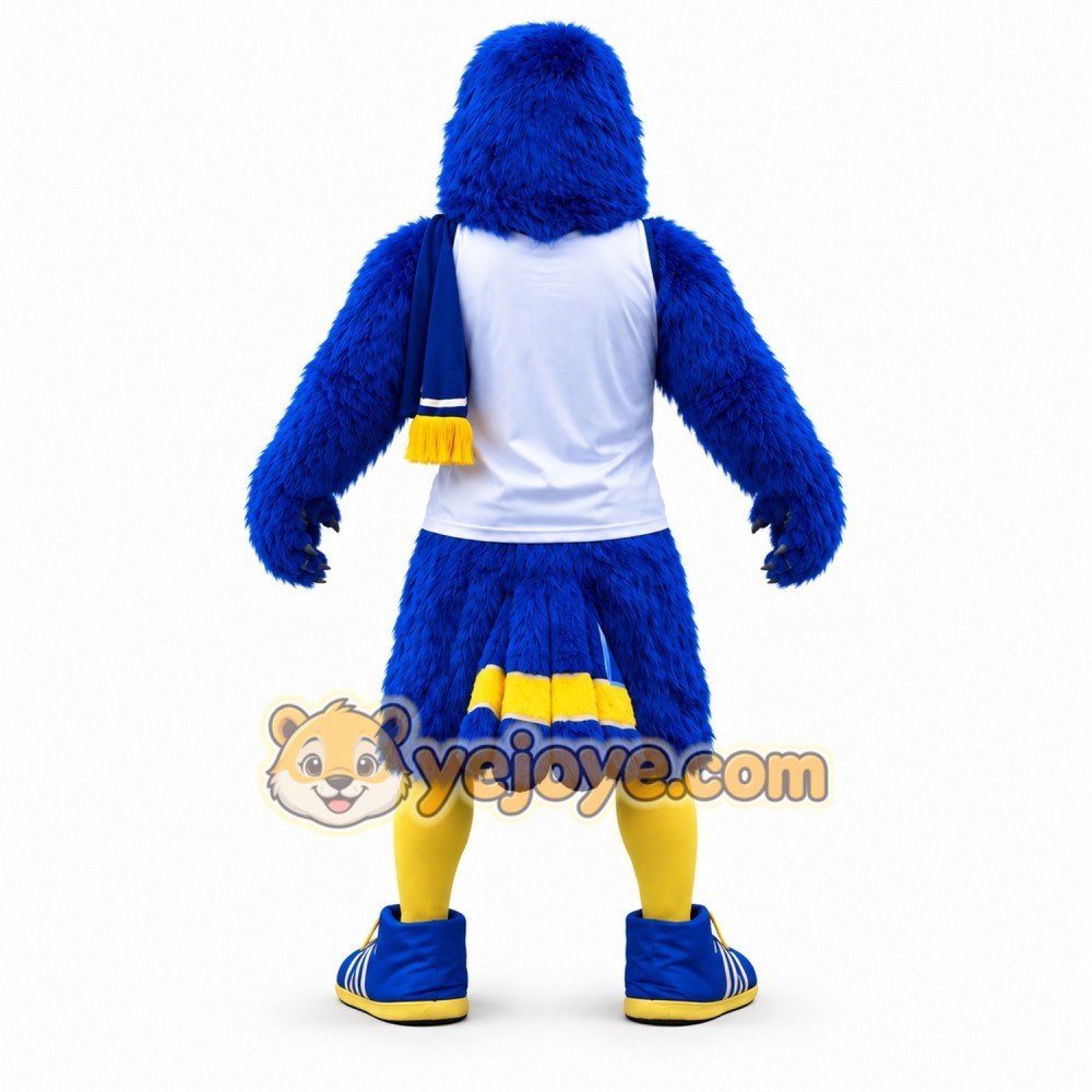 Blue Eagle Mascot Costume Adult Full Body Bird Character Suit with Sports Style for Events & Promotions Blue Eagle Mascot Costume Adult Full Body Bird Character Suit with Sports Style for Events & Promotions