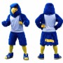 Blue Eagle Mascot Costume Adult Full Body Bird Character Suit with Sports Style for Events & Promotions