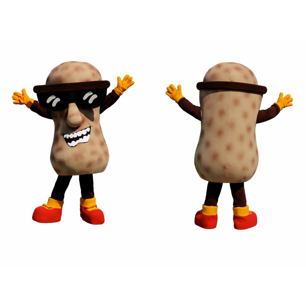 Funny Peanut Mascot Costume Adult Full Body Food Character Suit for Advertising, Events & Parties