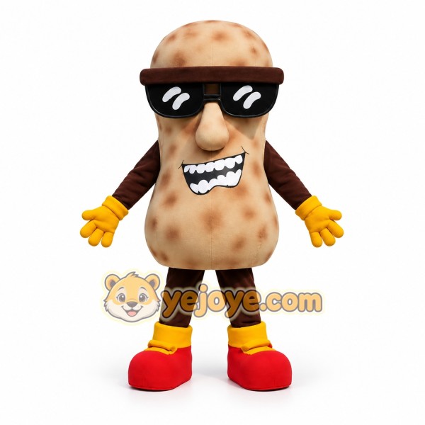 Funny Peanut Mascot Costume Adult Full Body Food Character Suit for Advertising, Events & Parties Funny Peanut Mascot Costume Adult Full Body Food Character Suit for Advertising, Events & Parties