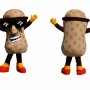 Funny Peanut Mascot Costume Adult Full Body Food Character Suit for Advertising, Events & Parties
