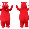 Red Hippo Mascot Costume Adult Full Body Cartoon Animal Suit for Events, Promotions & Theme Parties