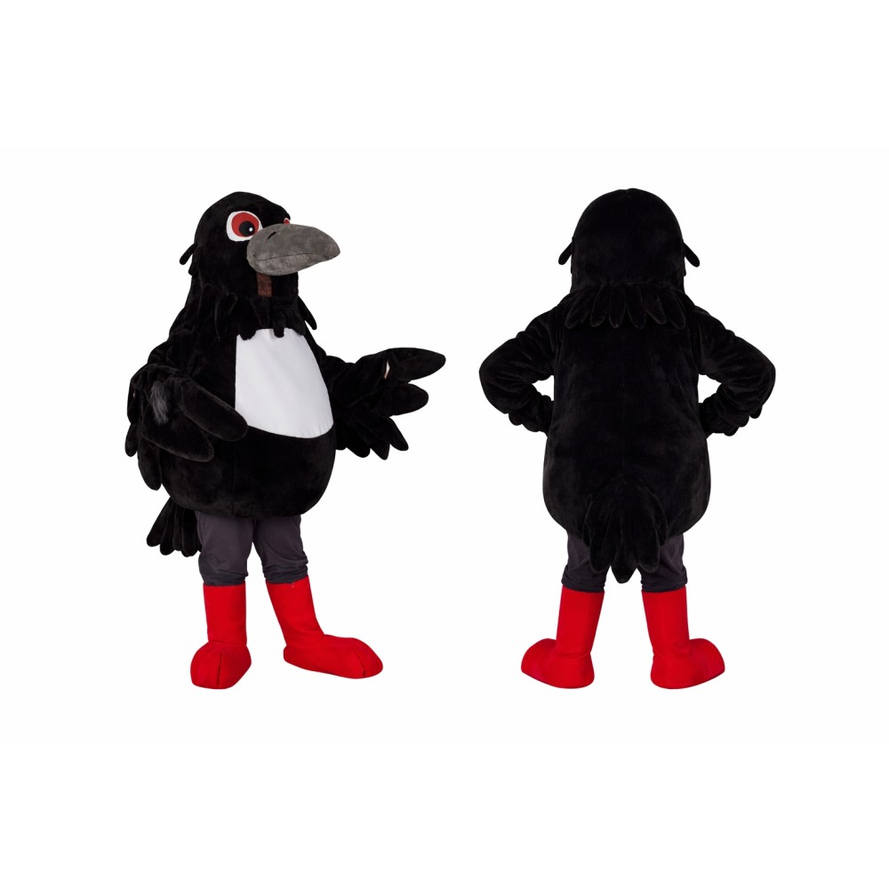 Black Crow Mascot Costume Adult Full Body Bird Character Suit for Events, Promotions & Parties