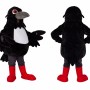 Black Crow Mascot Costume Adult Full Body Bird Character Suit for Events, Promotions & Parties