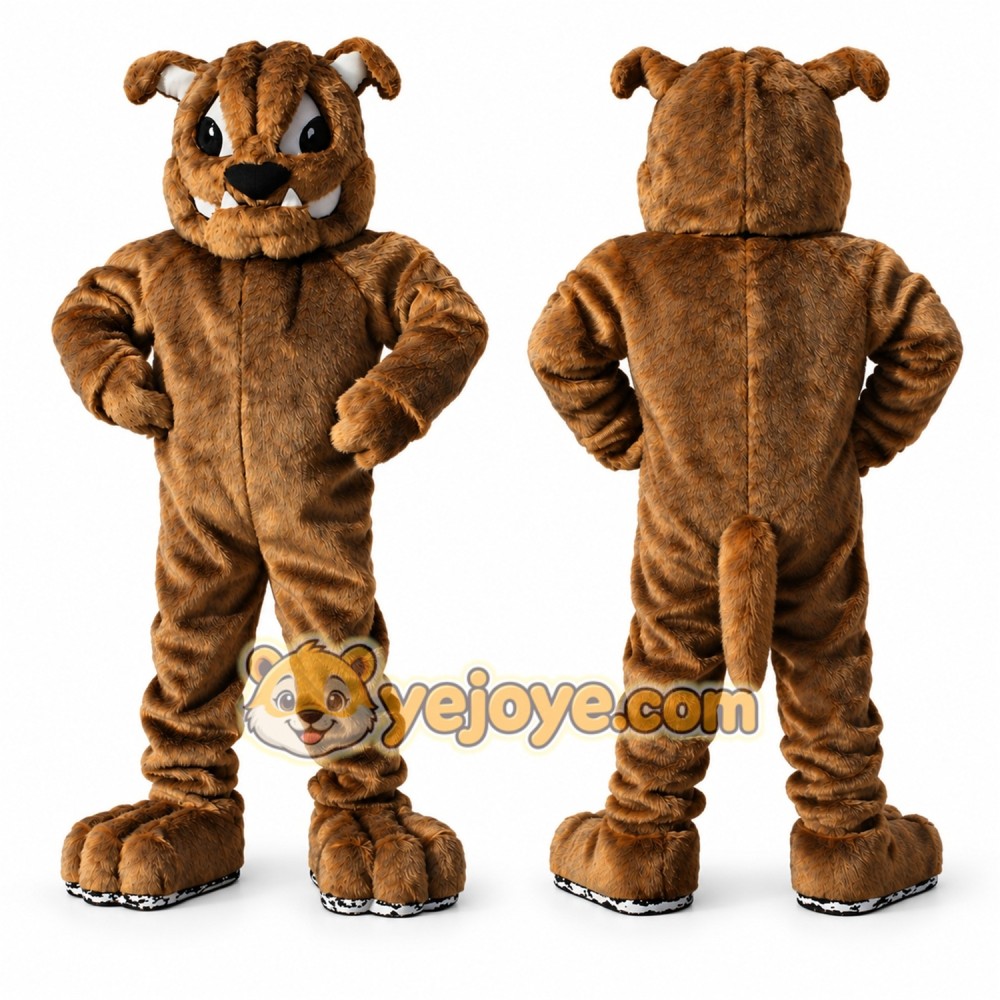 Brown Bulldog Mascot Costume Adult Full Body Dog Character Suit for Events, Promotions & Theme Parties Brown Bulldog Mascot Costume Adult Full Body Dog Character Suit for Events, Promotions & Theme Parties