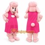 Pink Poodle Mascot Costume Adult Full Body Dog Character Outfit for Events, Promotions & Parties