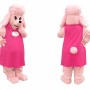 Pink Poodle Mascot Costume Adult Full Body Dog Character Outfit for Events, Promotions & Parties