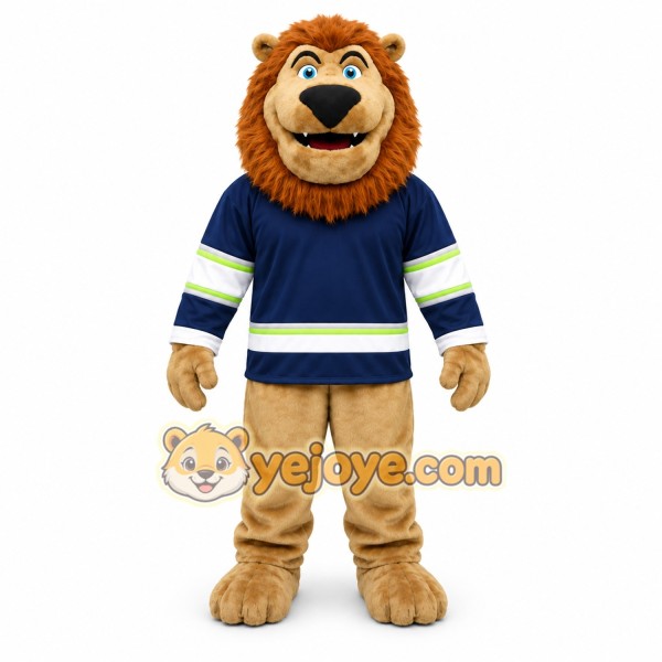 Lion Mascot Costume Adult Full Body Animal Character with Sports Jersey for Events & Promotions