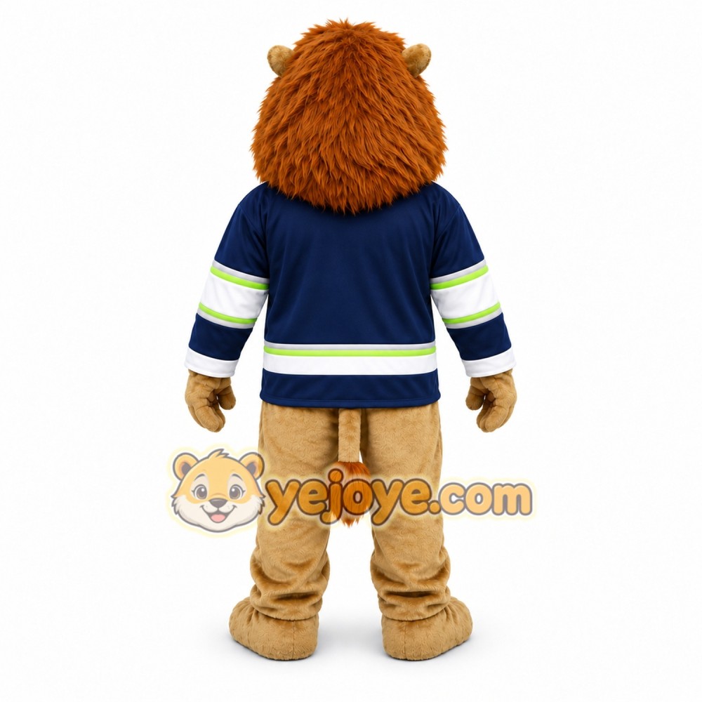 Lion Mascot Costume Adult Full Body Animal Character with Sports Jersey for Events & Promotions Lion Mascot Costume Adult Full Body Animal Character with Sports Jersey for Events & Promotions