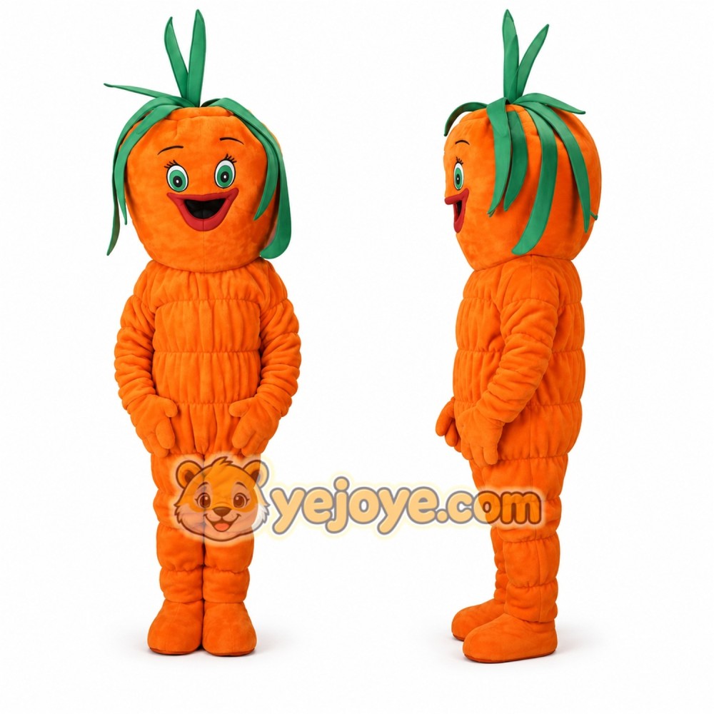 Carrot Mascot Costume Adult Full Body Cartoon Vegetable Character Outfit for Event Marketing, Promotions & Advertising Carrot Mascot Costume Adult Full Body Cartoon Vegetable Character Outfit for Event Marketing, Promotions & Advertising