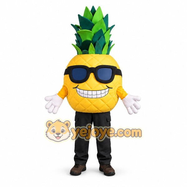 Pineapple Mascot Costume Adult Funny Fruit Character with Sunglasses for Events, Brand Promotion & Parties Pineapple Mascot Costume Adult Funny Fruit Character with Sunglasses for Events, Brand Promotion & Parties