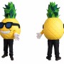 Pineapple Mascot Costume Adult Funny Fruit Character with Sunglasses for Events, Brand Promotion & Parties