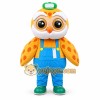 Owl Mascot Costume Adult Cartoon Bird Character with Overalls for Events, Promotions & Party Use Owl Mascot Costume Adult Cartoon Bird Character with Overalls for Events, Promotions & Party Use