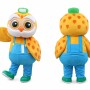 Owl Mascot Costume Adult Cartoon Bird Character with Overalls for Events, Promotions & Party Use