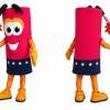 Firecracker Mascot Costume Adult Cartoon Festival Character Outfit for Events, Promotions & Celebrations