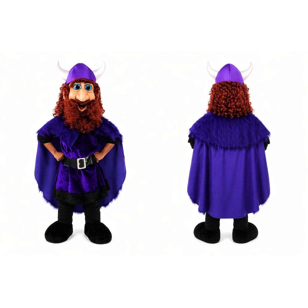 Viking Mascot Costume Adult Cartoon Warrior Character Outfit for Events, Promotions & Themed Parties