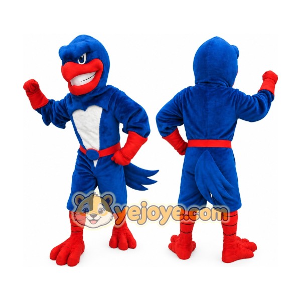 Blue Eagle Mascot Costume Adult Cartoon Bird Character Outfit for Sports Events, Promotions & Marketing