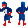Blue Eagle Mascot Costume Adult Cartoon Bird Character Outfit for Sports Events, Promotions & Marketing