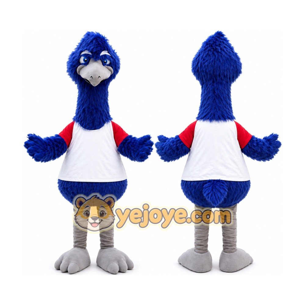 Blue Ostrich Mascot Costume Adult Animal Bird Character Outfit for Events and Promotions Blue Ostrich Mascot Costume Adult Animal Bird Character Outfit for Events and Promotions