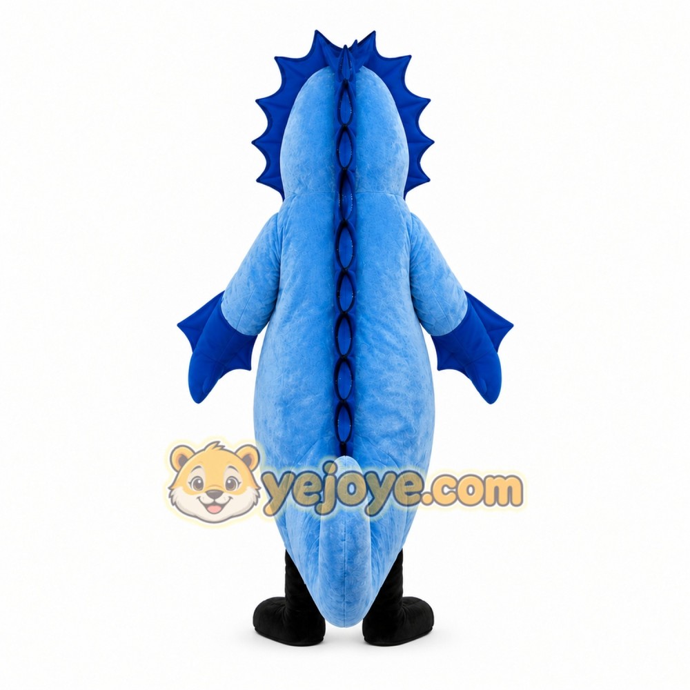 Blue Seahorse Mascot Costume Adult Ocean Animal Character Outfit for Parties and Events Blue Seahorse Mascot Costume Adult Ocean Animal Character Outfit for Parties and Events