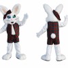 White Rabbit Mascot Costume Adult Bunny Character Outfit for Easter Events and Parties