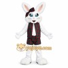 White Rabbit Mascot Costume Adult Bunny Character Outfit for Easter Events and Parties White Rabbit Mascot Costume Adult Bunny Character Outfit for Easter Events and Parties