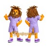 Lion Mascot Costume Adult Cartoon Animal Character Outfit with Purple Sportswear for Events and Promotions Lion Mascot Costume Adult Cartoon Animal Character Outfit with Purple Sportswear for Events and Promotions