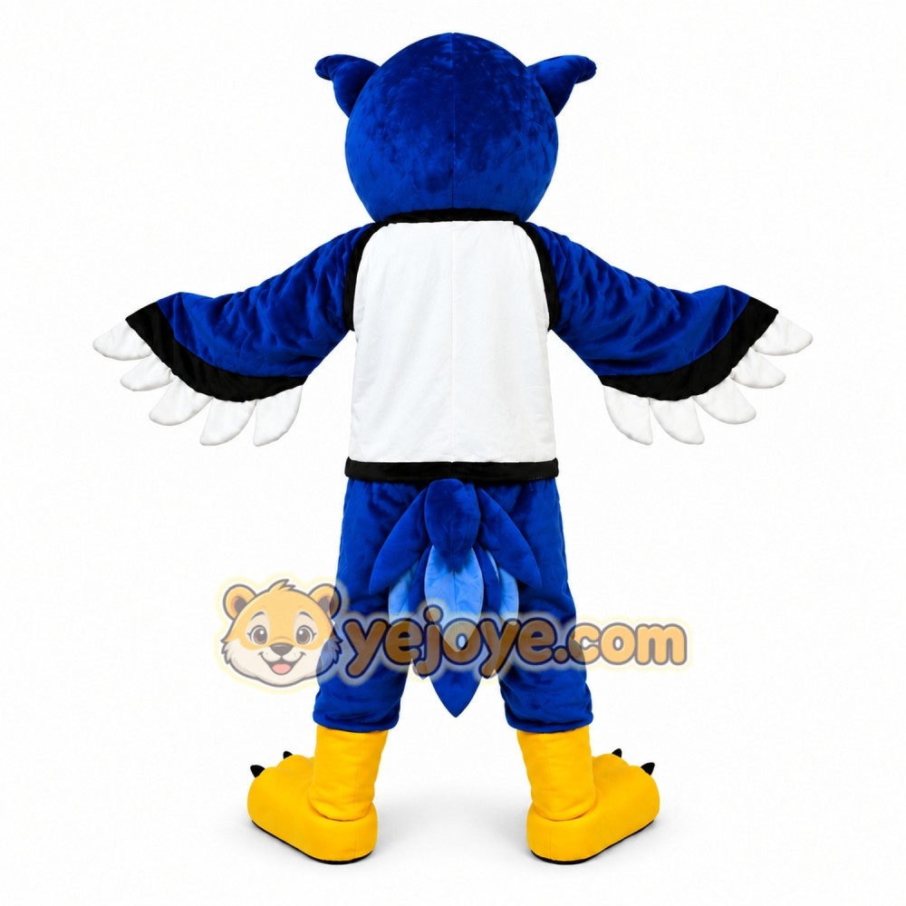 Blue Owl Mascot Costume Adult Bird Character Outfit for Events and School Promotions Blue Owl Mascot Costume Adult Bird Character Outfit for Events and School Promotions