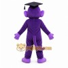 Purple Monkey Mascot Costume Adult Cartoon Animal Character Outfit with Graduation Cap for School Events Purple Monkey Mascot Costume Adult Cartoon Animal Character Outfit with Graduation Cap for School Events