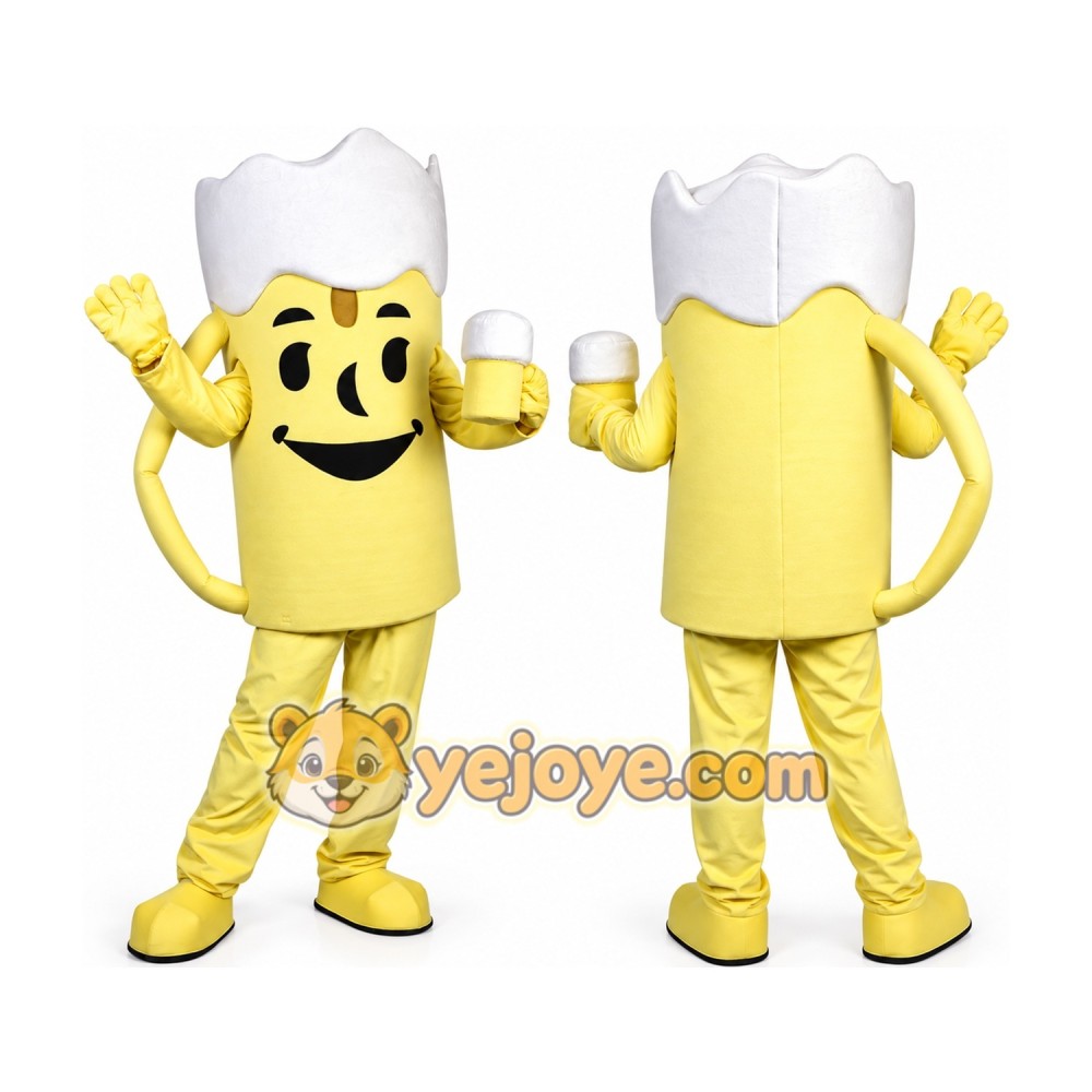 Beer Mug Mascot Costume Adult Cartoon Beverage Character Outfit for Festivals and Promotions Beer Mug Mascot Costume Adult Cartoon Beverage Character Outfit for Festivals and Promotions