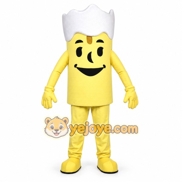 Beer Mug Mascot Costume Adult Cartoon Beverage Character Outfit for Festivals and Promotions