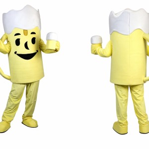 Beer Mug Mascot Costume Adult Cartoon Beverage Character Outfit for Festivals and Promotions