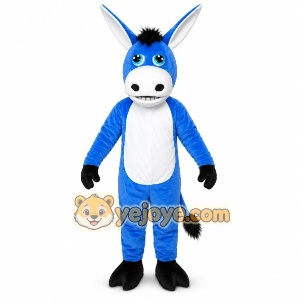 Blue Donkey Mascot Costume Adult Cartoon Animal Character Outfit for Events and Promotions Blue Donkey Mascot Costume Adult Cartoon Animal Character Outfit for Events and Promotions