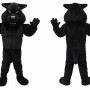 Black Wolf Mascot Costume Adult Wild Animal Character Outfit for Halloween Events and Promotions