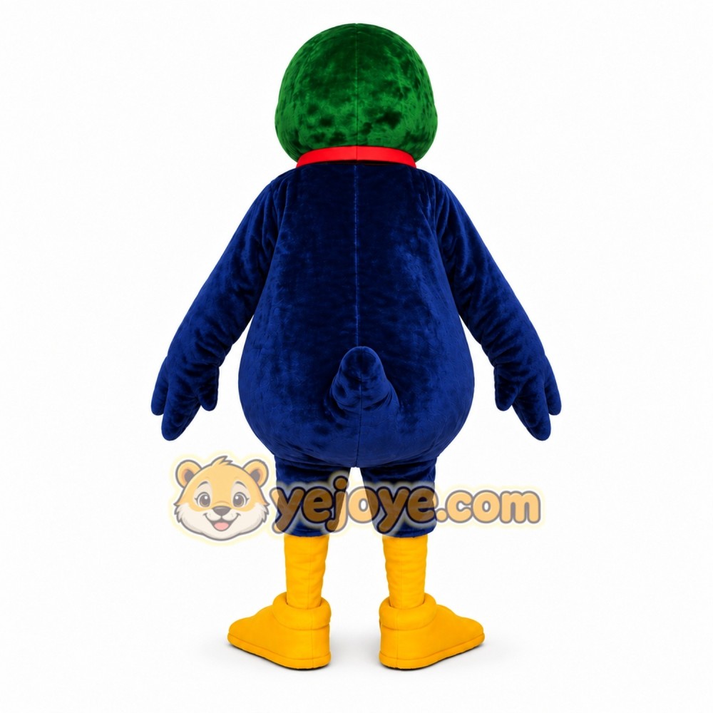 Mallard Duck Mascot Costume Adult Cartoon Bird Character Outfit with Red Tie for Events and Promotions Mallard Duck Mascot Costume Adult Cartoon Bird Character Outfit with Red Tie for Events and Promotions