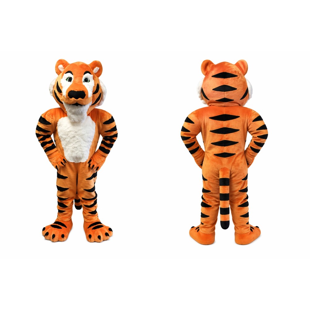 Tiger Mascot Costume Adult Cartoon Wild Animal Character Outfit for Events and Promotions