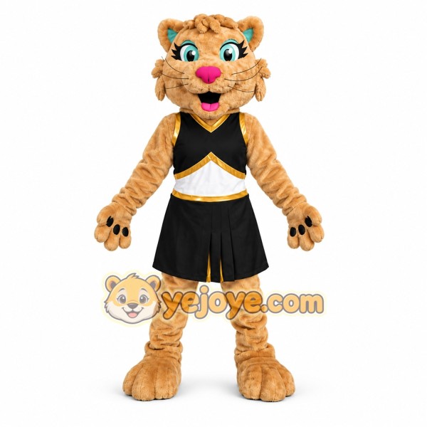 Cheerleader Lion Mascot Costume Adult Full Body Animal Character Outfit for Events & Parties