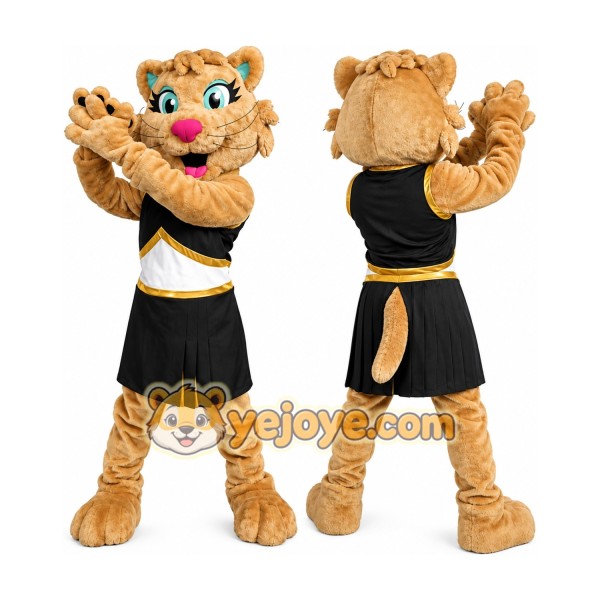 Cheerleader Lion Mascot Costume Adult Full Body Animal Character Outfit for Events & Parties